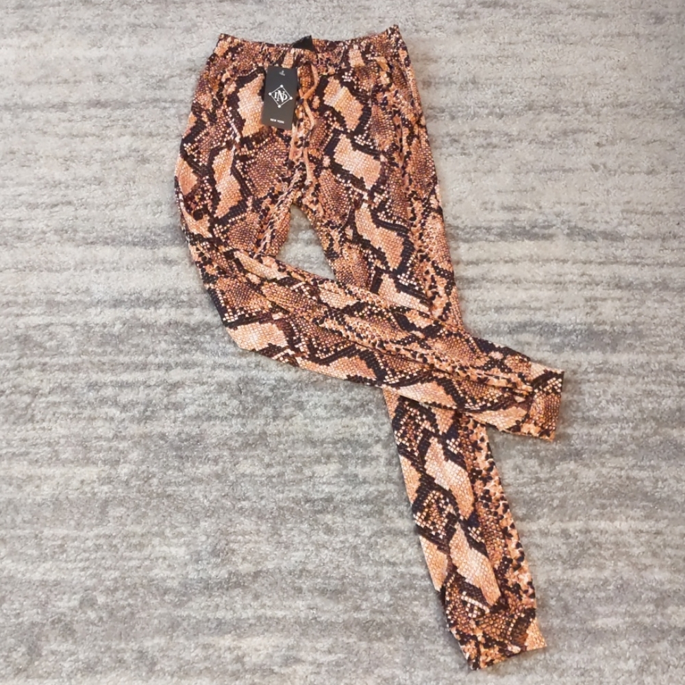 Women snakeskin joggers